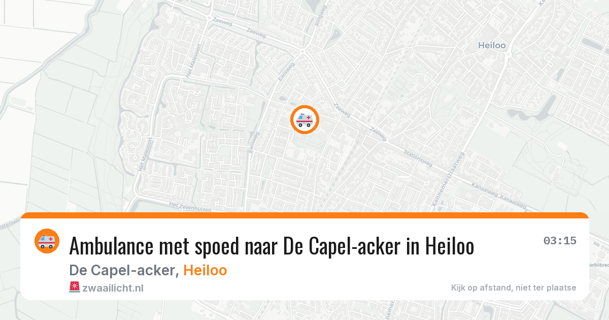 Ambulance met spoed naar De Capel-acker in Heiloo — 21 jun 2026
