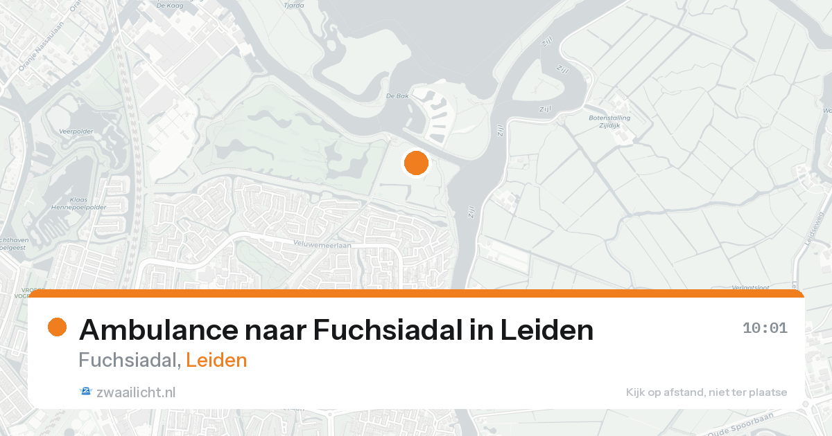 Ambulance naar Fuchsiadal in Leiden — 24 aug 2026