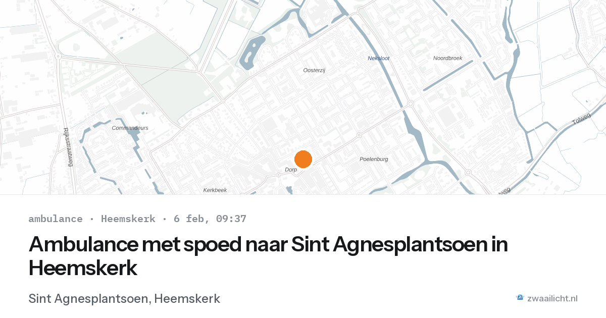 Ambulance met spoed naar Sint Agnesplantsoen in Heemskerk — 6 feb 2026
