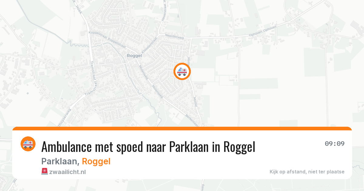 Ambulance met spoed naar Parklaan in Roggel — 2 aug 2026