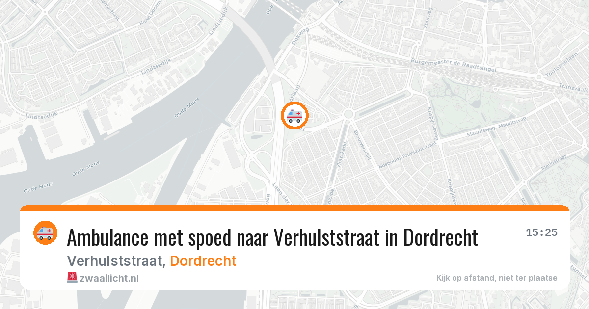 Ambulance met spoed naar Verhulststraat in Dordrecht — 27 jun 2026