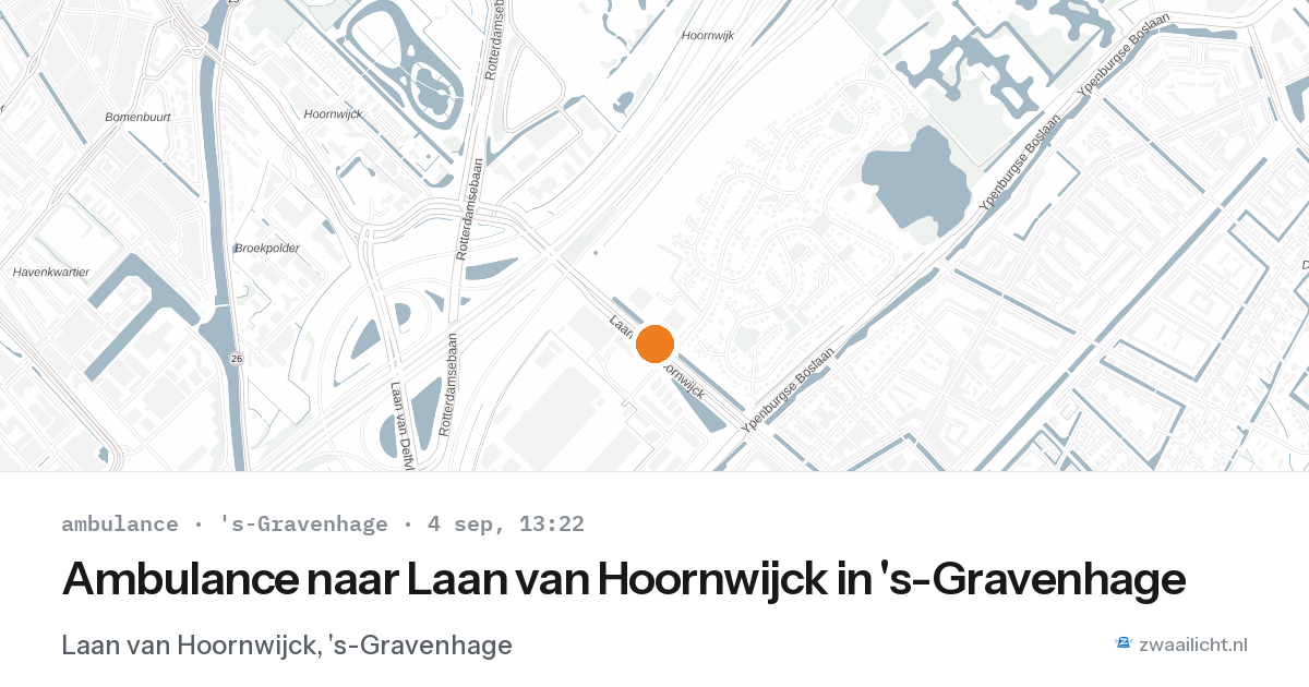 Ambulance naar Laan van Hoornwijck in 's-Gravenhage — 4 sep 2026