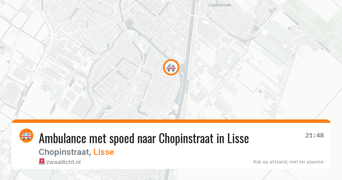 Ambulance met spoed naar Chopinstraat in Lisse — 7 jun 2026