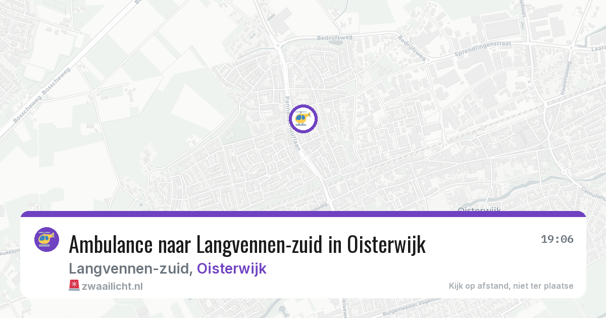 Ambulance naar Langvennen-zuid in Oisterwijk — 5 aug 2026
