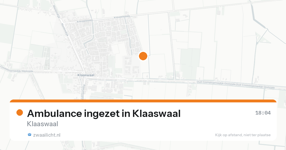 Ambulance ingezet in Klaaswaal — 24 aug 2026
