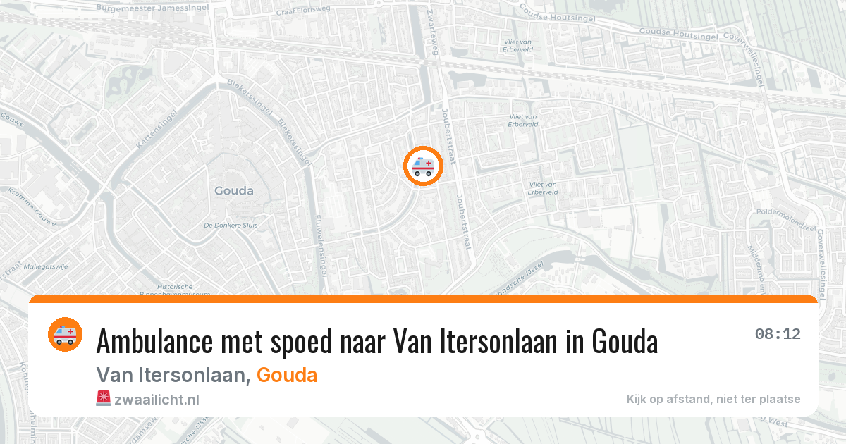 Ambulance met spoed naar Van Itersonlaan in Gouda — 7 aug 2026