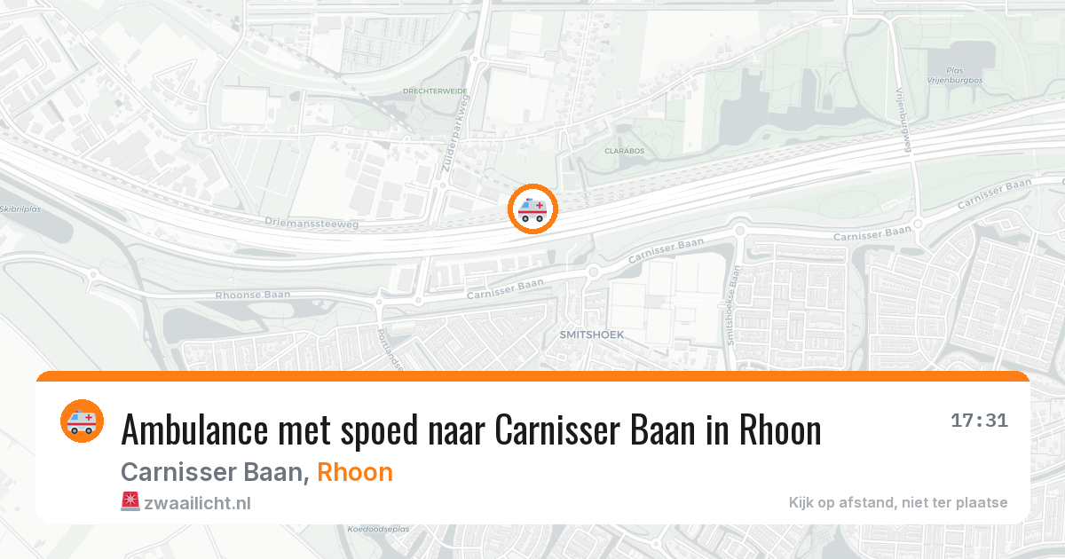 Ambulance met spoed naar Carnisser Baan in Rhoon — 8 mei 2026