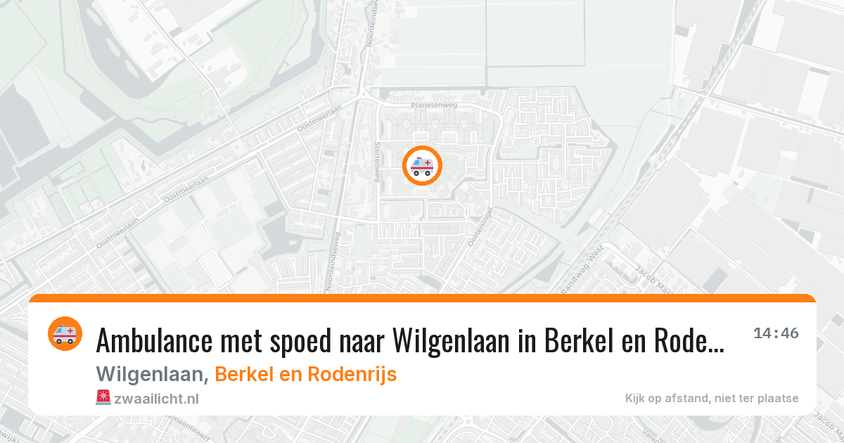 Ambulance met spoed naar Wilgenlaan in Berkel en Rodenrijs — 1 jun 2026