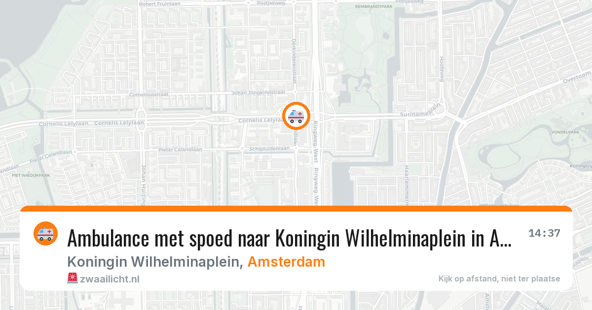 Ambulance met spoed naar Koningin Wilhelminaplein in Amsterdam — 7 apr 2026