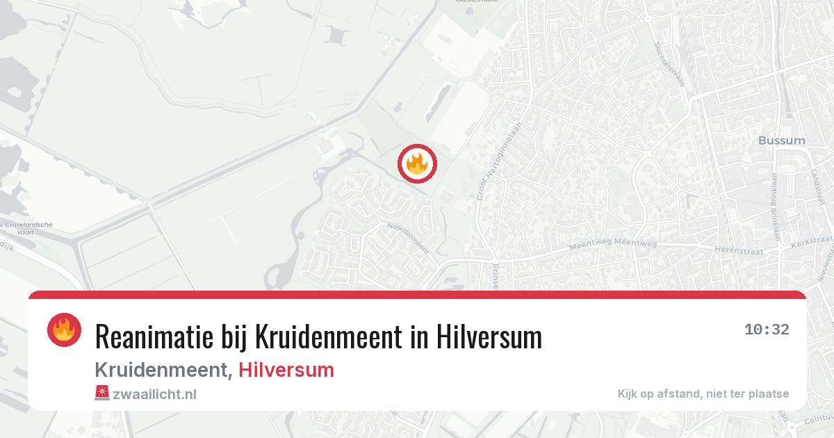 Reanimatie bij Kruidenmeent in Hilversum — 25 apr 2026