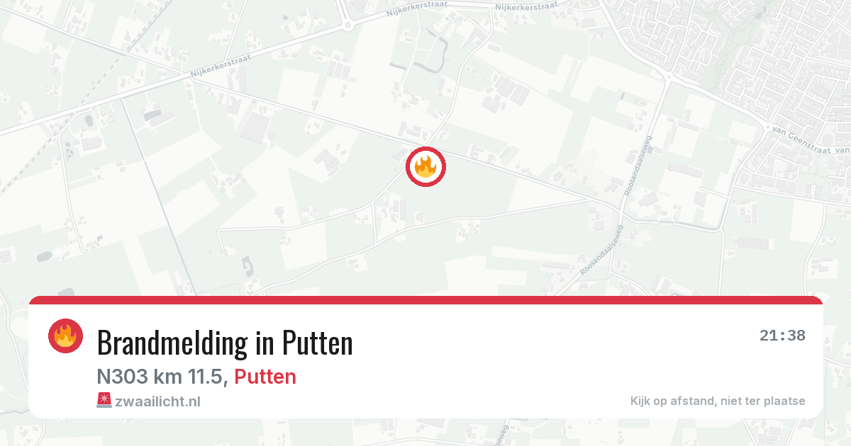 Brandmelding in Putten — 6 aug 2026