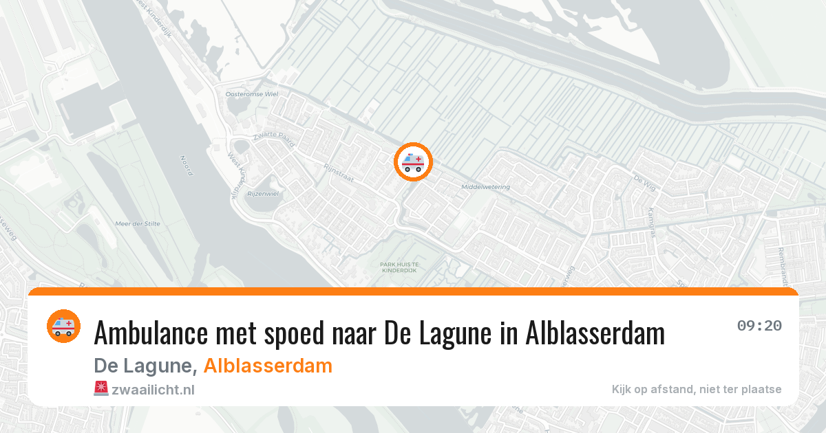 Ambulance met spoed naar De Lagune in Alblasserdam — 30 jul 2026
