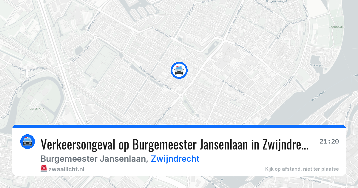 Verkeersongeval op Burgemeester Jansenlaan in Zwijndrecht — 19 jun 2026