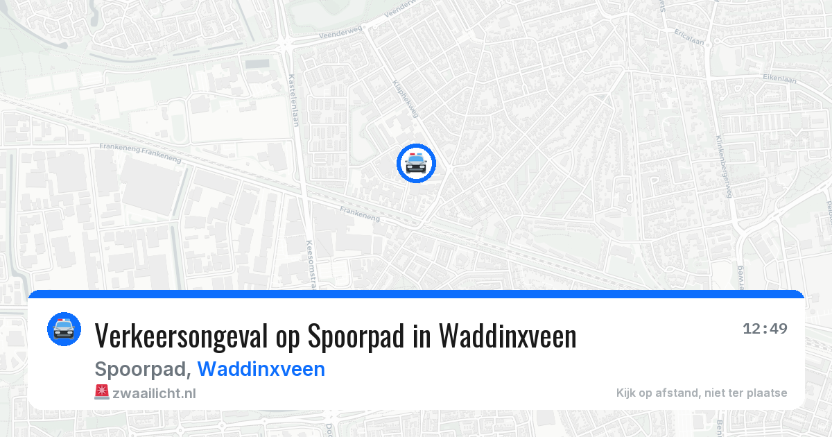 Verkeersongeval op Spoorpad in Waddinxveen — 22 jan 2026