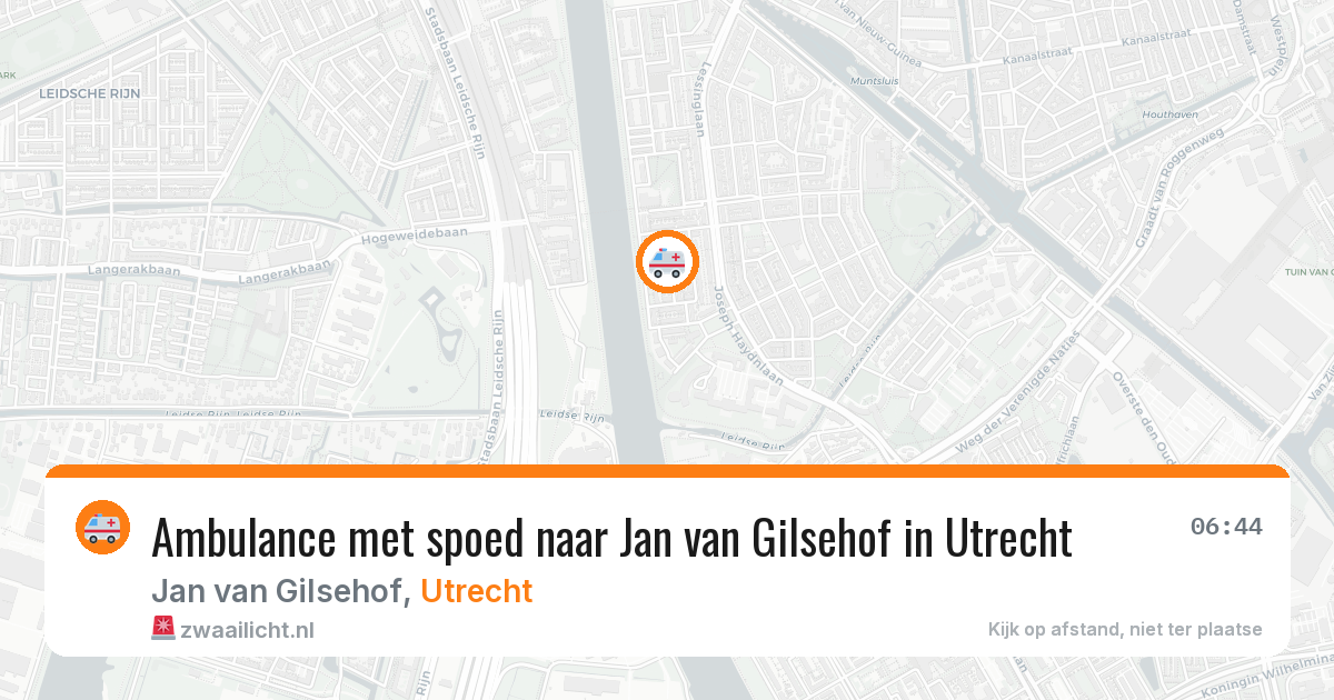 Ambulance met spoed naar Jan van Gilsehof in Utrecht — 31 mei 2026