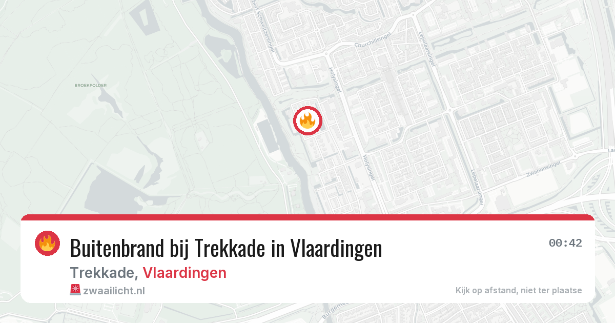 Buitenbrand bij Trekkade in Vlaardingen — 8 aug 2026