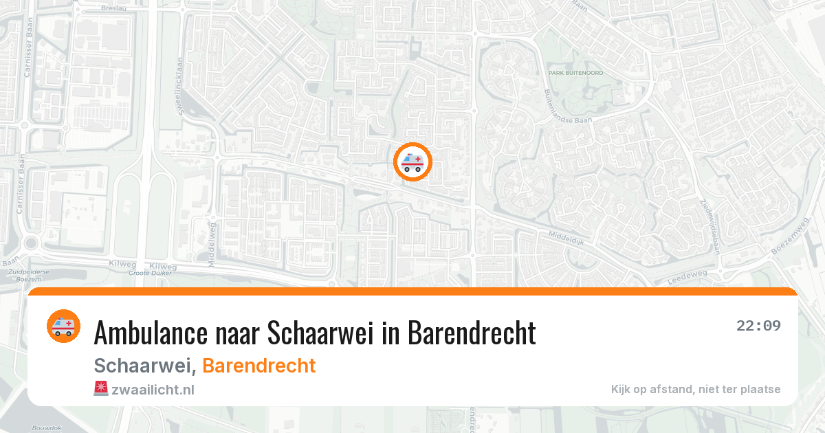 Ambulance naar Schaarwei in Barendrecht — 16 mei 2026