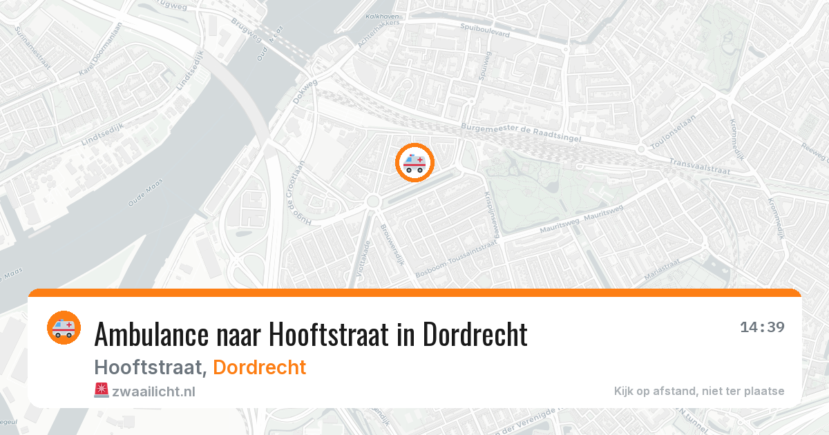 Ambulance naar Hooftstraat in Dordrecht — 22 jun 2026