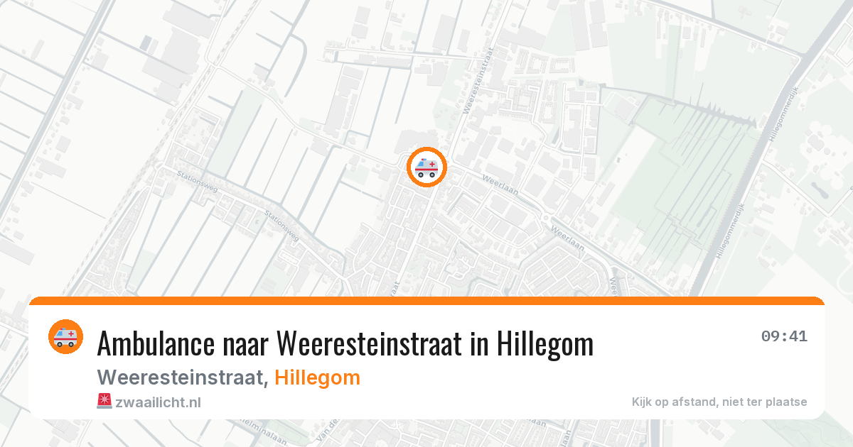 Ambulance naar Weeresteinstraat in Hillegom — 1 jul 2026