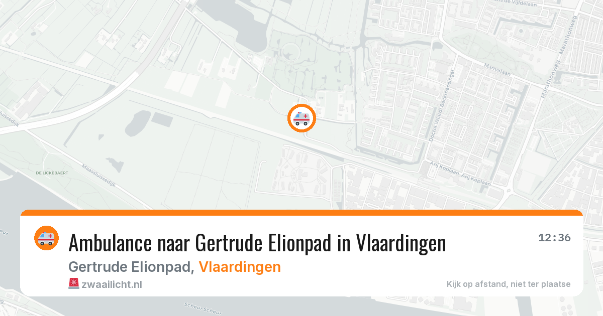 Ambulance naar Gertrude Elionpad in Vlaardingen — 13 aug 2026