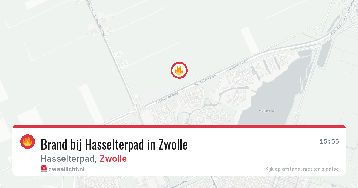 Brand bij Hasselterpad in Zwolle — 11 aug 2026