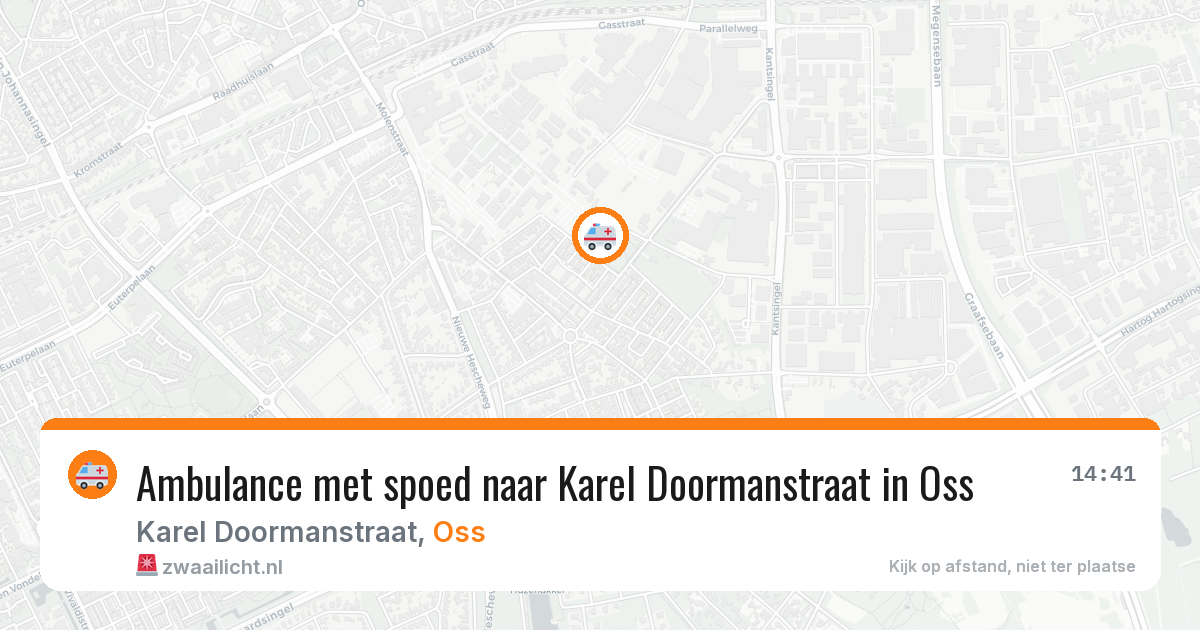 Ambulance met spoed naar Karel Doormanstraat in Oss — 17 mrt 2026
