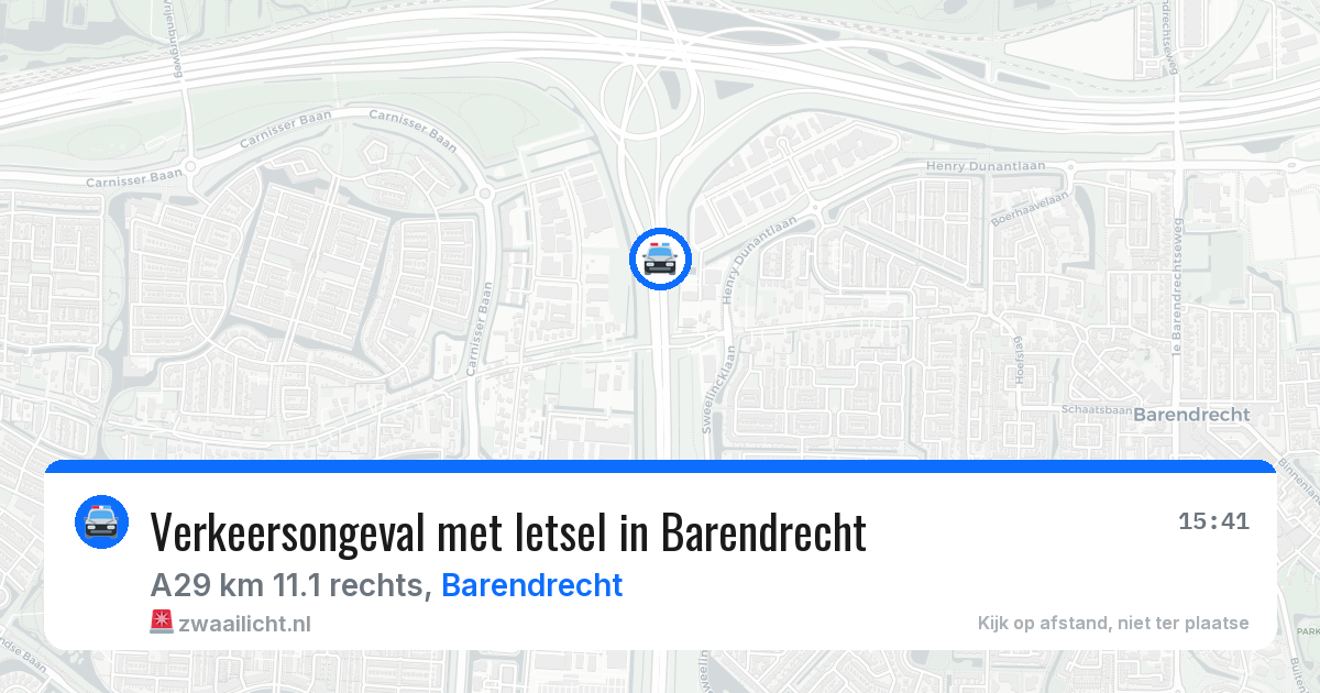 Verkeersongeval met letsel in Barendrecht — 11 aug 2026