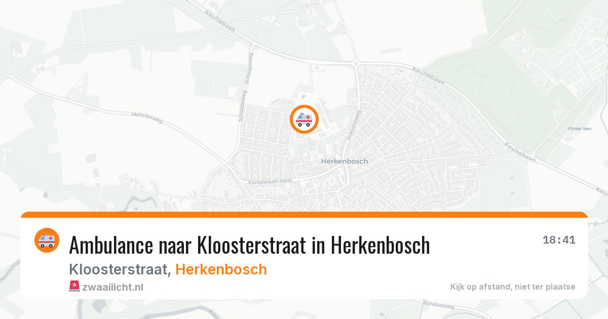 Ambulance naar Kloosterstraat in Herkenbosch — 24 feb 2026