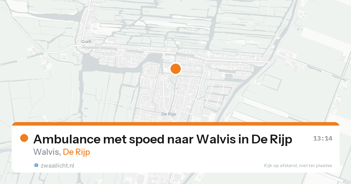Ambulance met spoed naar Walvis in De Rijp — 24 aug 2026