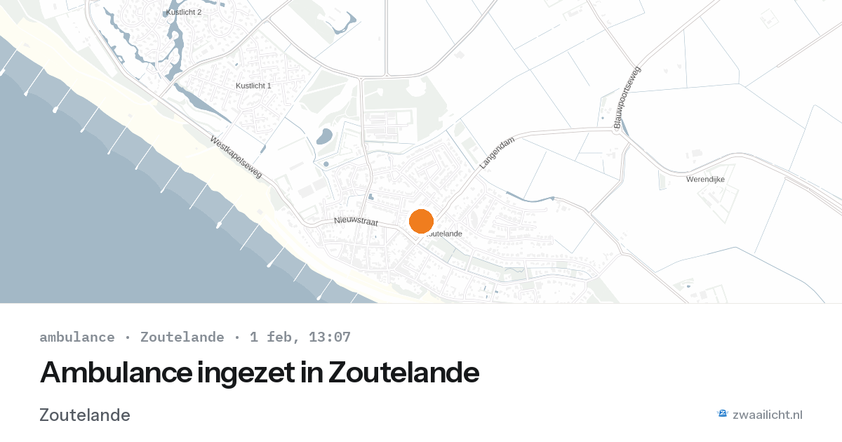 Ambulance ingezet in Zoutelande — 1 feb 2026