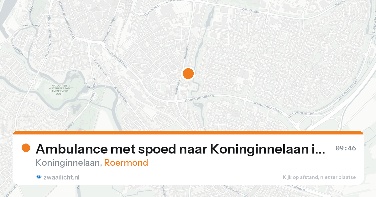 Ambulance met spoed naar Koninginnelaan in Roermond — 21 aug 2026