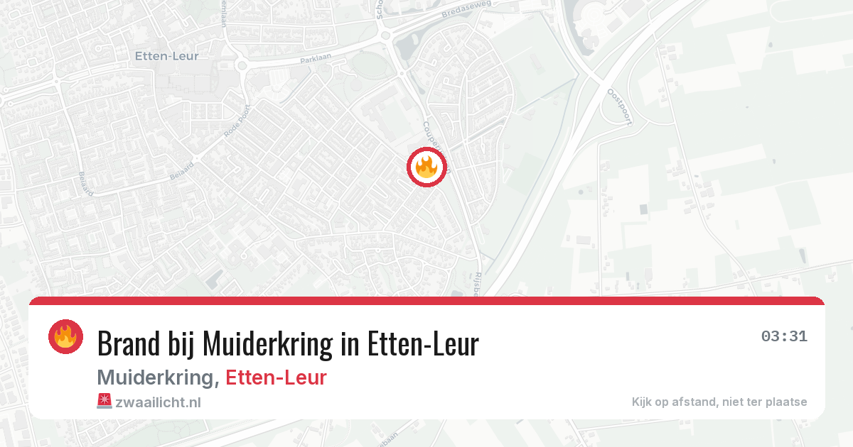 Brand bij Muiderkring in Etten-Leur — 28 jun 2026