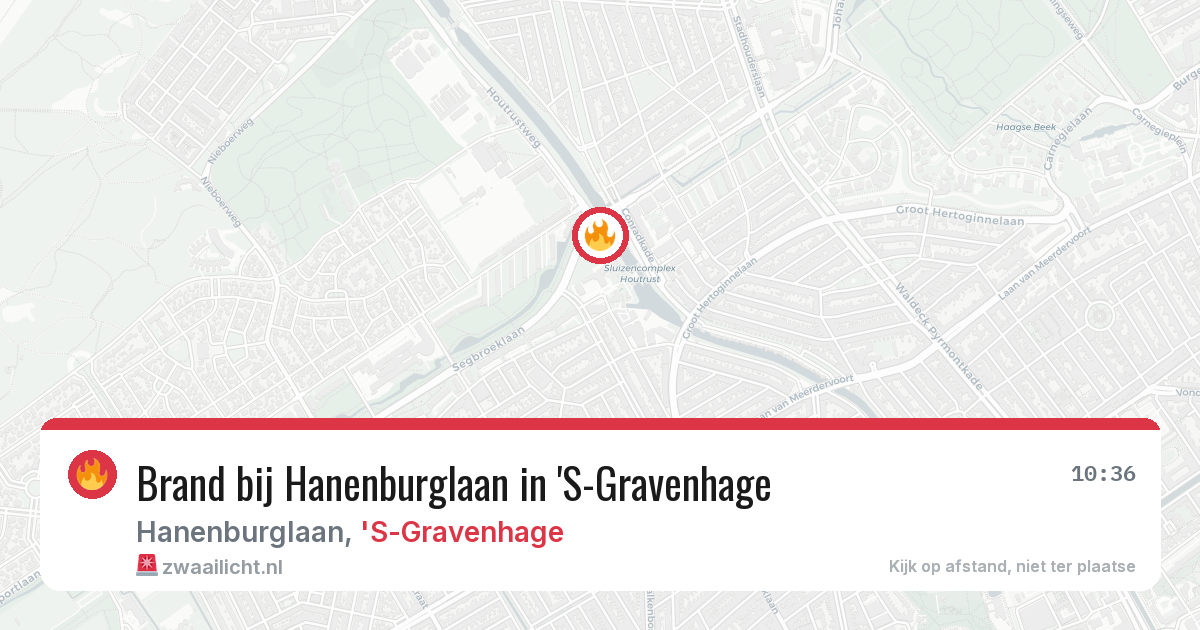 Brand bij Hanenburglaan in 'S-Gravenhage — 16 mei 2026