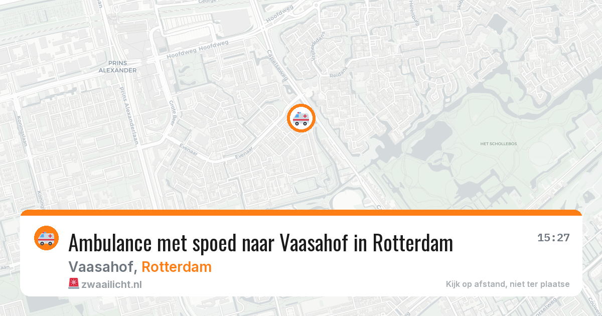 Ambulance met spoed naar Vaasahof in Rotterdam — 9 aug 2026