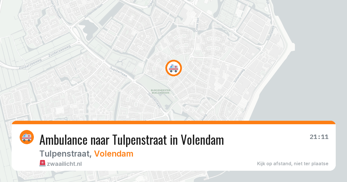 Ambulance naar Tulpenstraat in Volendam — 22 jul 2026