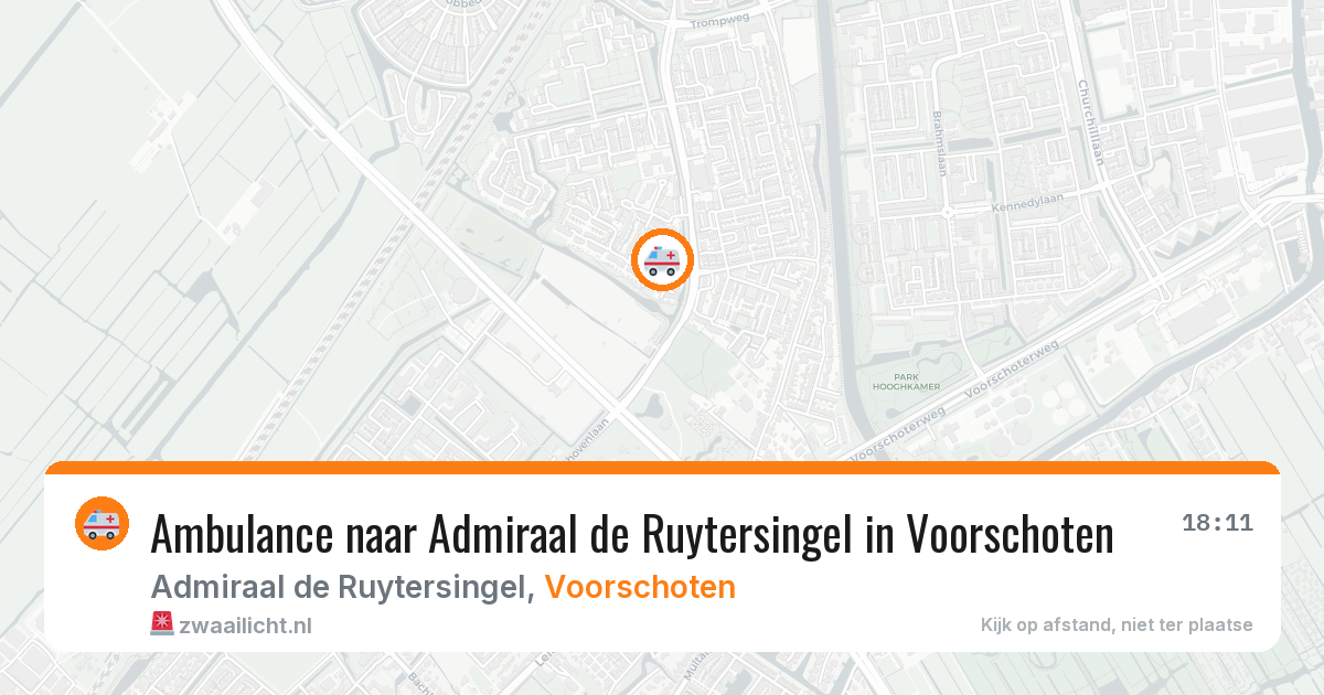 Ambulance naar Admiraal de Ruytersingel in Voorschoten — 23 apr 2026