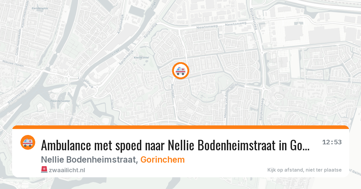 Ambulance met spoed naar Nellie Bodenheimstraat in Gorinchem — 17 mei 2026