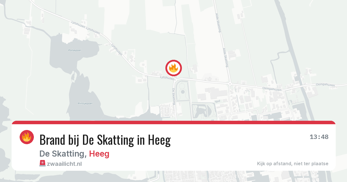 Brand bij De Skatting in Heeg — 9 mei 2026