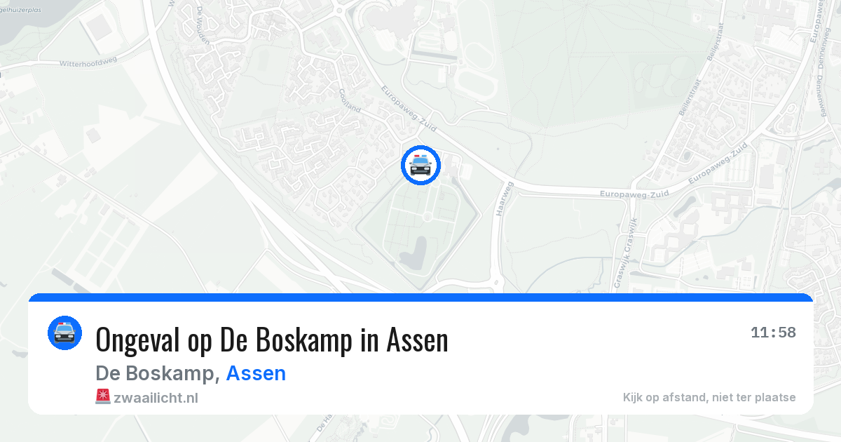 Ongeval op De Boskamp in Assen — 8 aug 2026