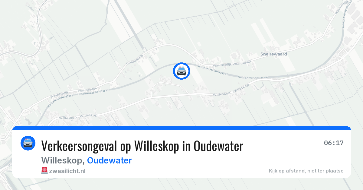 Verkeersongeval op Willeskop in Oudewater — 9 jul 2026