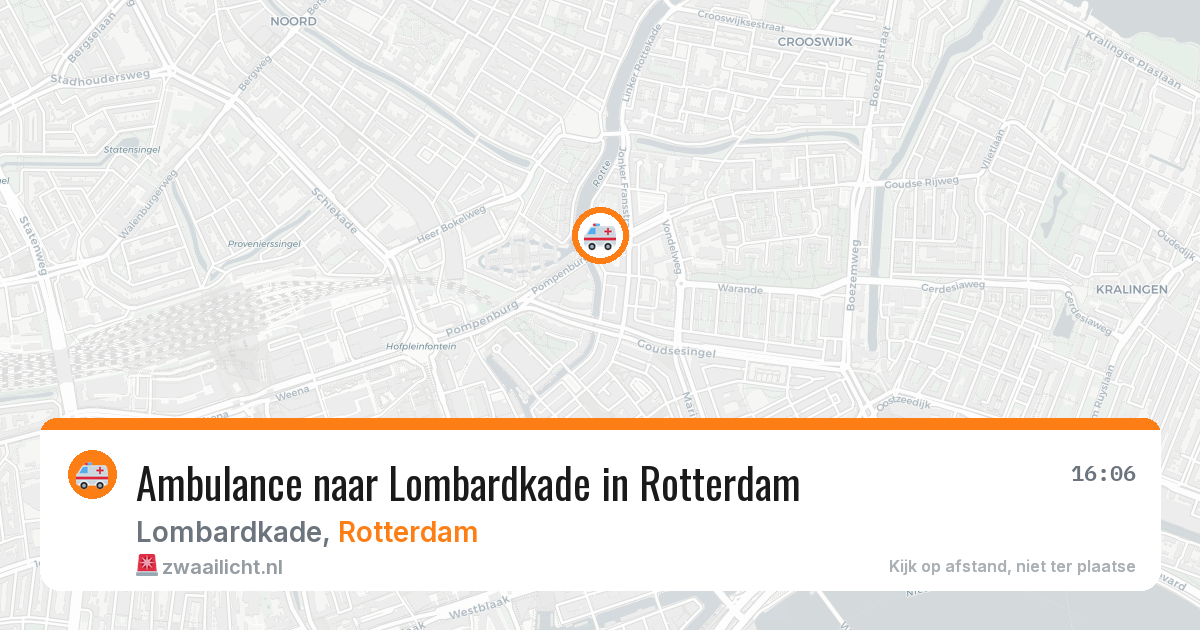 Ambulance naar Lombardkade in Rotterdam — 1 jun 2026