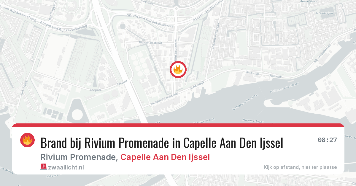 Brand bij Rivium Promenade in Capelle Aan Den Ijssel — 19 mrt 2026