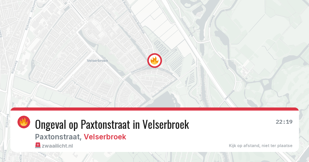 Ongeval op Paxtonstraat in Velserbroek — 30 jul 2026