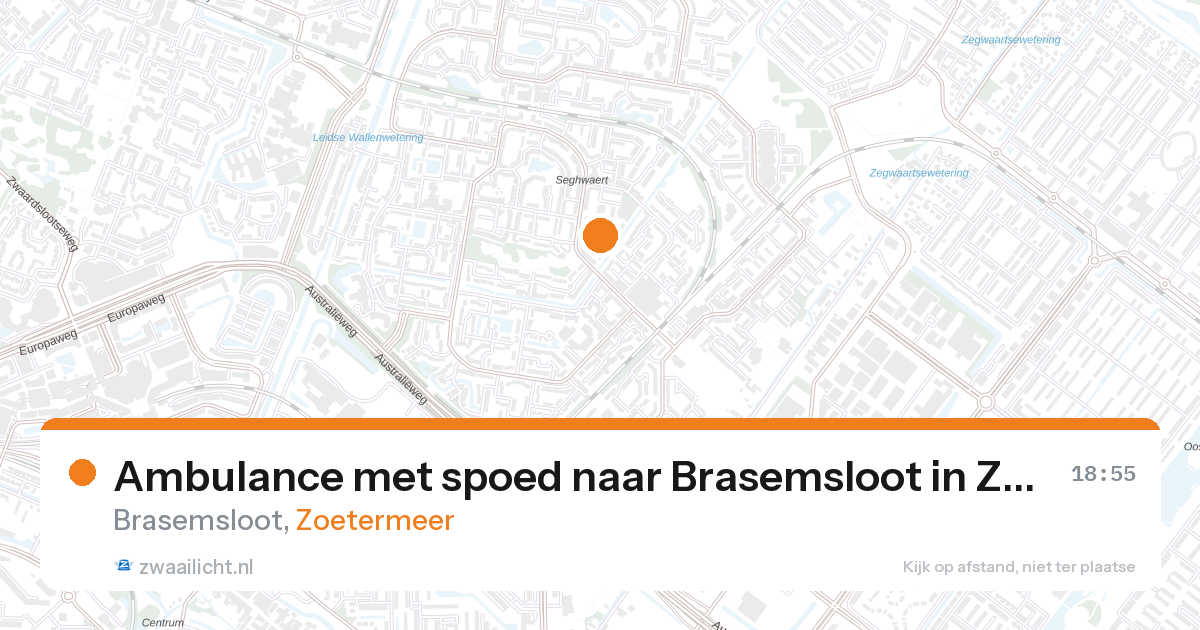 Ambulance met spoed naar Brasemsloot in Zoetermeer — 28 aug 2026