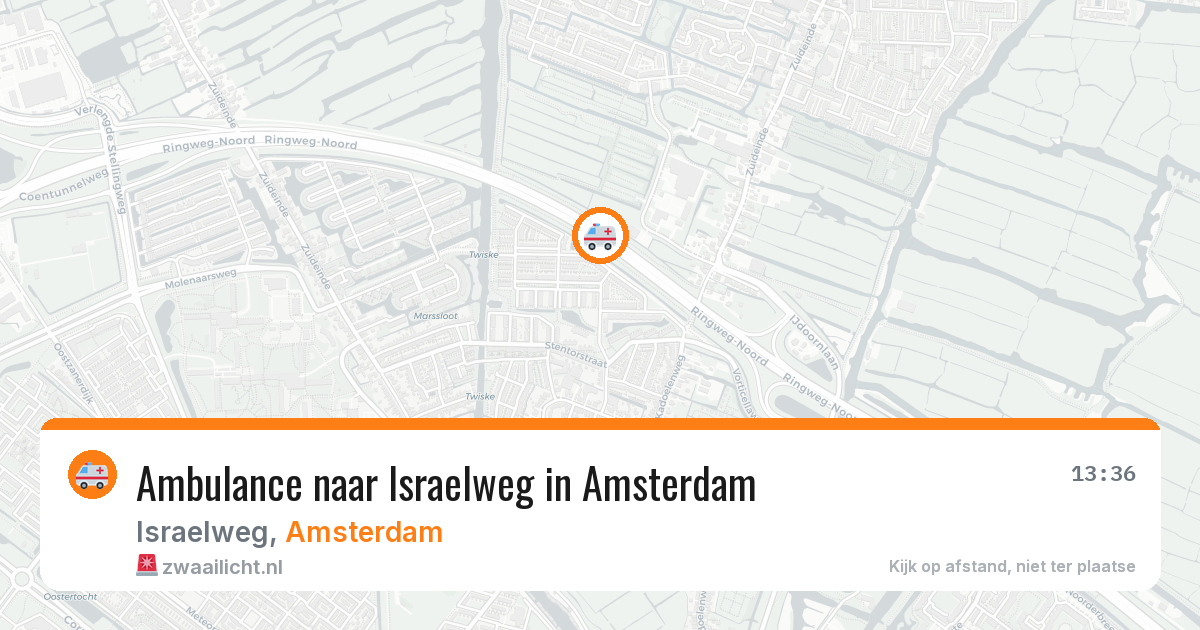 Ambulance naar Israelweg in Amsterdam — 30 jul 2026