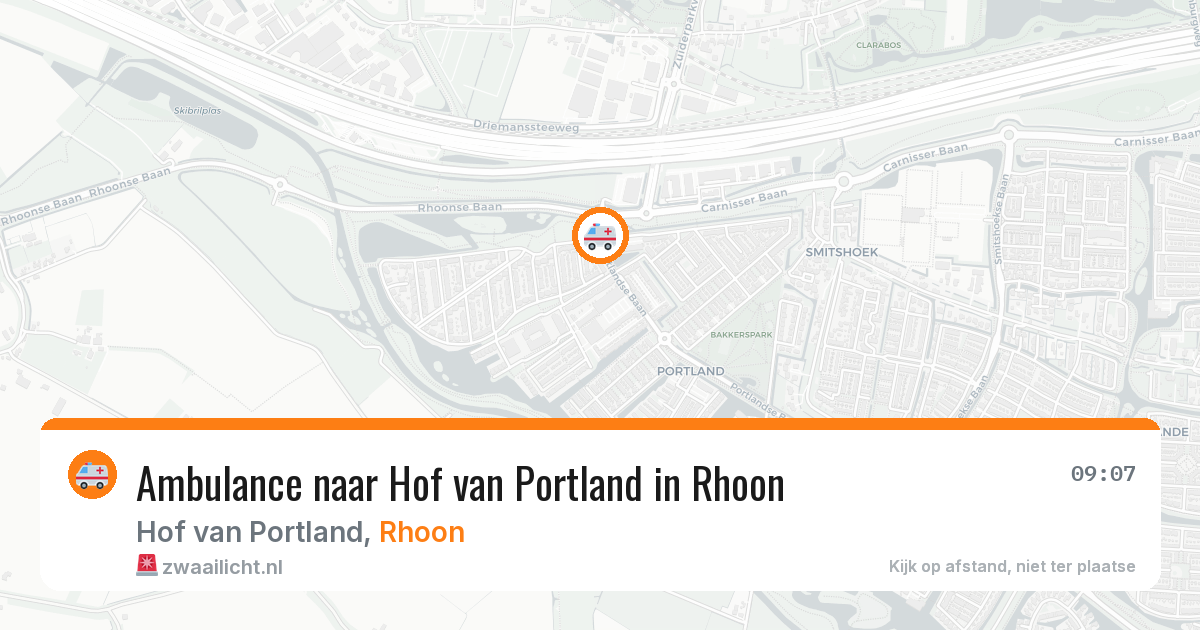 Ambulance naar Hof van Portland in Rhoon — 9 feb 2026