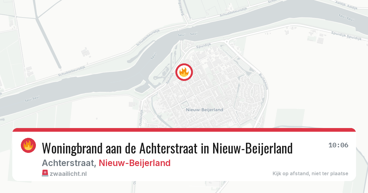 Woningbrand aan de Achterstraat in Nieuw-Beijerland — 3 mei 2026