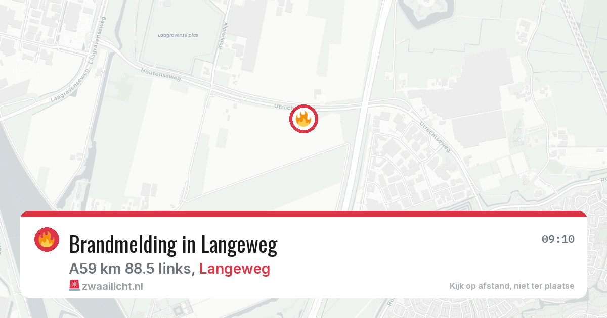 Brandmelding in Langeweg — 29 jan 2026