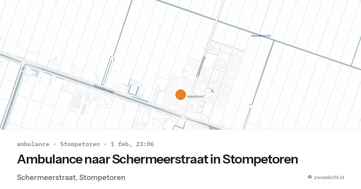 Ambulance naar Schermeerstraat in Stompetoren — 1 feb 2026