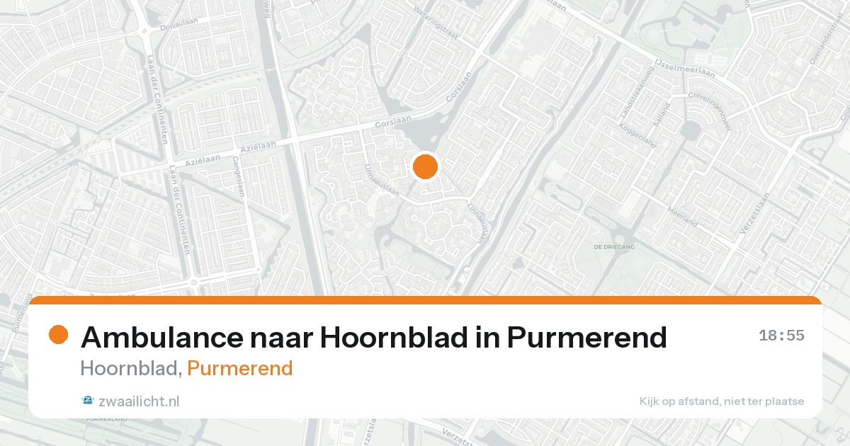 Ambulance naar Hoornblad in Purmerend — 18 aug 2026